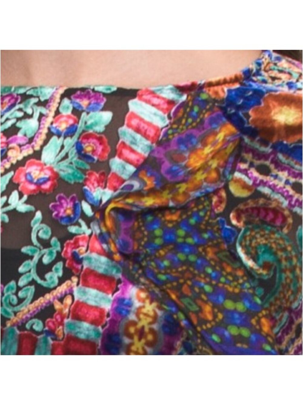 JOHNNY WAS Dechen Burnout Blouse - Picture 3 of 4